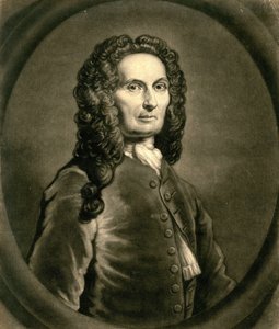 Porträtt av den franske matematikern Abraham de Moivre 1667-1754, 1736 av John Faber