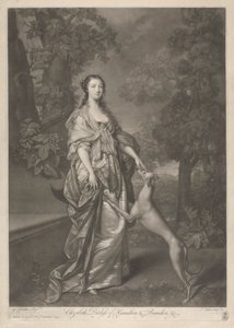 Elizabeth, hertiginna av Hamilton av John Faber the younger