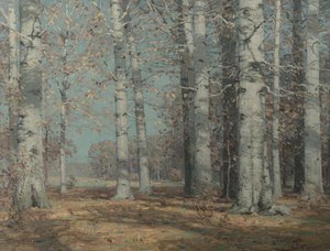 Autumn Beeches, c.1908-1915 (mafuta kwenye turubai)swed