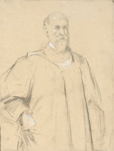 Domare Wayland, studera för en målning vid Yale av John Ferguson Weir