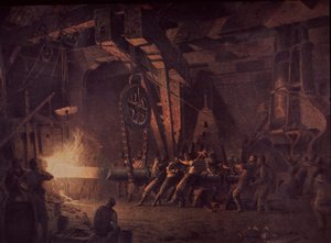 West Point Gun Foundry, smide skaftet, ca 1867 (olja på duk)