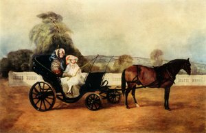 "En viktoriansk mormor som kör i en ponnyvagn...", början av mitten av 1800-talet, 1942.