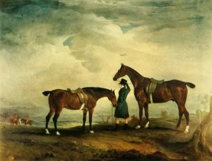 "The Hunter and the Hack: A Typical Cob", början av mitten av 1800-talet, 1944.