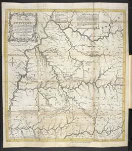 En karta över Kentucky, i The Discovery, Settlement och nuvarande delstaten Kentucke av John Filson