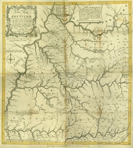 Karta över Kentucke..., graverad av Henry D. Pursell, tryckt av T. Rook, Philadelphia, 1784