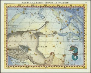 1776 - John Flamsteed - Pegase, Le Petit Cheval, Le Dauphin (Pegasus, Pisces och Equuleus)