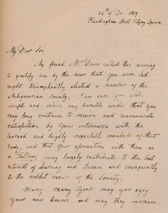 Ett brev från John Flaxman, 24 december 1819 1904 av John Flaxman