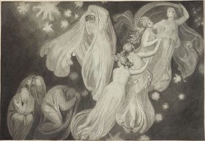 Änglar leder en själ till himlen av John Flaxman