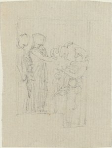 Beggars at a Door (Studier för Yarborough-monumentet) av John Flaxman