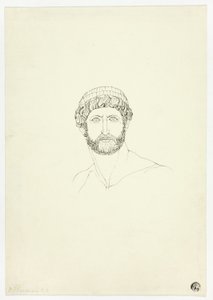 Byst av skäggig man av John Flaxman