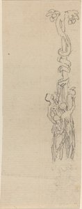 Design för en kandelaber som representerar de tre gracerna som samlar Hesper äpplen av John Flaxman