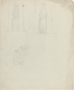 Design för ett monument [recto and verso] av John Flaxman