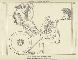 Homer åberopar musan av John Flaxman