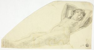 Naken flicka som sover av John Flaxman