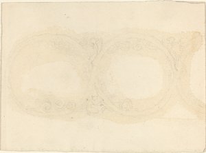 Dekorativ kantdesign med bevingade kvinnofigurer av John Flaxman