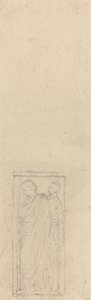 Relief med två klädda figurer av John Flaxman