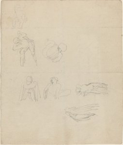 Ark med figurstudier av John Flaxman