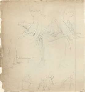 Studieblad [recto and verso] av John Flaxman