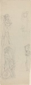 Studieblad [recto and verso] av John Flaxman