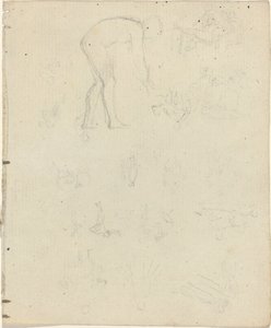 Studieblad [recto and verso] av John Flaxman