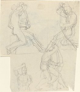 Studieblad [recto and verso] av John Flaxman