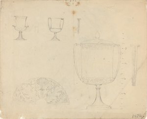Studieblad [recto and verso] av John Flaxman