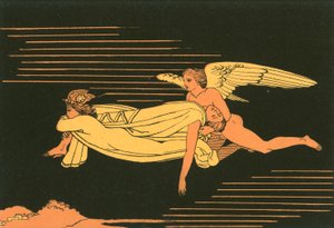 Sömnen och döden transporterar Sarpedons kropp till Lykien av John Flaxman
