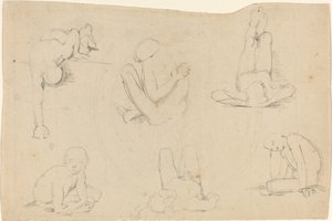 Studier av en mansfigur av John Flaxman