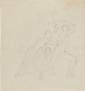 Studie för "The Fury of Athamas" av John Flaxman