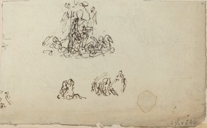 Studie av Neptunus och havets varelser (?) av John Flaxman