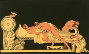 Thetis tar med rustningen till Achilles av John Flaxman