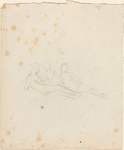 Tre liggande kvinnofigurer av John Flaxman
