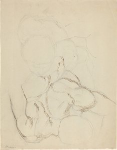 Två manliga nakenbilder sedda från ovan av John Flaxman