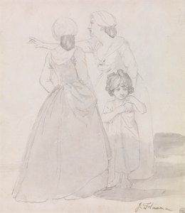 Två kvinnor och ett barn av John Flaxman
