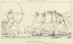 Ulysses dödar friarna av John Flaxman