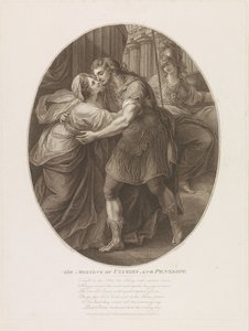 Mötet mellan Ulysses och Penelope, graverat av Francesco Bartolozzi