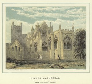 Exeter Cathedral, från biskopens trädgård