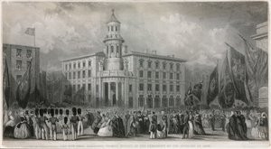 New Coal Exchange, Thames Street, vid invigningsceremonin 1849.