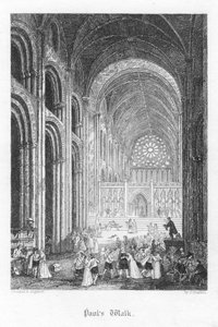 Scen från Old St Pauls av William Harrison Ainsworth, 1855 av John Franklin