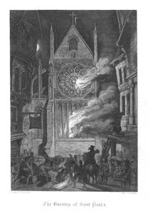 Scen från Old St Pauls av William Harrison Ainsworth, 1855 av John Franklin