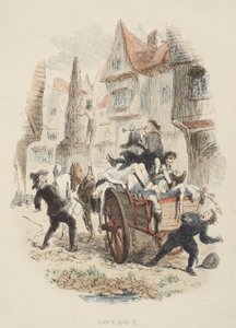 Titelsida från Old St. Pauls, av William Harrison Ainsworth, pub. 1855 (handfärgad gravyr) av John Franklin