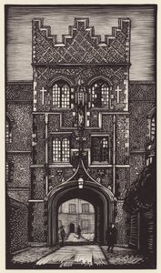 Cambridge: Jesus (träsnitt) av John Frederick Greenwood