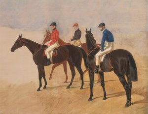 Steeplechase spricker: Allen McDonough på Brunette, Tom Oliver på Discount och Jem Mason på Lottery