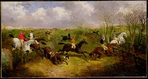 A Steeplechase (olja på duk)