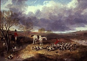 The Cambridgeshire Hunt: the Death (olja på duk)