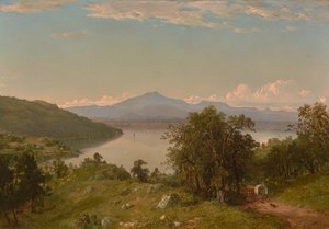 Kamelpuckel från västra stranden av Champlainsjön 1852 (olja på duk) av John Frederick Kensett