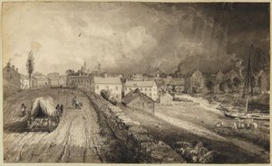 Kvarnstad i Connecticut av John Frederick Kensett
