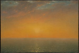 Solnedgång över havet av John Frederick Kensett