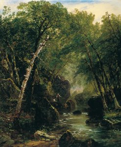 Öringfiskare av John Frederick Kensett