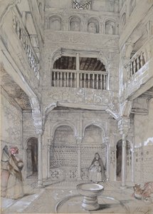 Ingången till baden vid Alhambra, c1830-talet av John Frederick Lewis